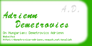 adrienn demetrovics business card